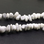 【43cm】ホワイトターコイズ穴あきさざれチップ天然石パワーストーンセット