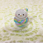 雪だるまのとんぼ玉【虹色】