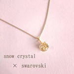 snow crystal × swarovskiのシンプルネックレス