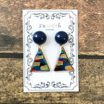 手書きデザインピアス／イヤリング