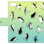 手帳型ケース PENGUIN World　green