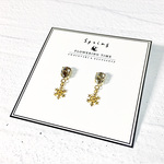 冬の贈り物(シルバーシェード×ゴールド)・(チタンポスト・チタンキャッチ)
