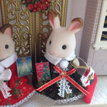 シルバニア女の子のクリスマスドレス(緑)