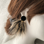 2wayマラボー ファーチェーンピアス