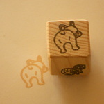 ゴム版はんこ　フレンチブルドッグ・しり（小）【受注制作】 
