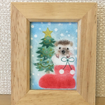 【オーダー作品】サンタさんまだかな♪ハリネズミさん