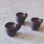 数量限定 ミニチュア  シンプルブラウンなコーヒーマグカップ