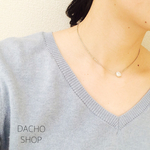 淡水ケシパールのショートネックレス