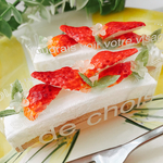 苺のチーズケーキのバレッタ（大）