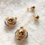 【 Lism 】ボタニカルサークルとメタリックゴールドゆらゆらピアス＊イヤリング