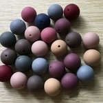 【18個】 10mm つや消し マット ビーズ 9色×2個