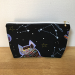 おしゃれな猫×星座のポーチ