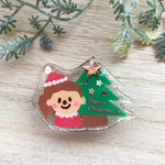 クリスマス！ブローチ！ツリーと女の子