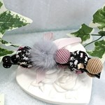 【送料込み】macron ❇ gray  fur バナナクリップ   