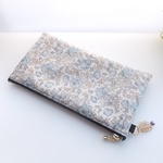 LIBERTY　Felicite　フェリシテ　J16A　ブルーグレー系　中布・内ポケット・カードポケット付きポーチ　