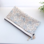 ★LIBERTY&帆布ラミネート　Felicite　フェリシテ　J17A　◆マスクポーチ・通帳ポーチに♪