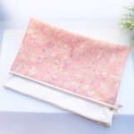 ◇◆Special Price◆◇　LIBERTY&帆布　Gallymoggers Reynard ギャリーモジャース・レイナード　wファスナークリアポケットポーチ　31×22cm