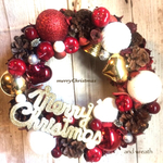 クリスマスリース◇ゴールドレッドLL