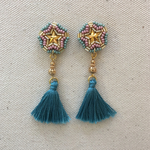 ピンクとターコイズのピアス&イヤリング