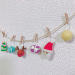 羊毛フェルト クリスマスガーランド