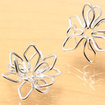 華やかな蓮の花ネックレス【銀】lotus flower silver necklace