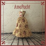 ベージュ×エンジの薔薇のクラシカル・ロングドレス