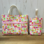 【入園入学】レッスンバッグ ＆ シューズバッグ セット ピンク☆ピンク