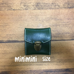 ◆上質栃木レザーminiシンプル財布◆濃いグリーン一点終了