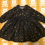[90サイズ]えりとボタンのワンピース