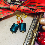 【新作】秋冬❇︎ベネチアンガラスのperfumeイヤリング♡グリーン