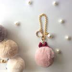 ぽんぽんファーのバッグチャーム（2）