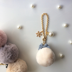 ぽんぽんファーのバッグチャーム（3）