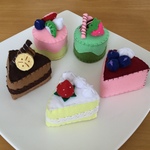 受注製作【フェルトままごと】**ケーキセット**