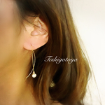circle zirconia american pierce/ earring