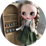 22cmドール ラビットファーベスト＆コーデュロイスカートセット