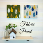 北欧しずくのファブリックパネル 20cm×20cm 2枚セット