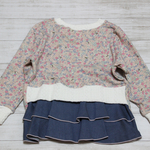 【100】ピンクのお花いっぱいのガーリートレーナー