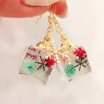 販×2氷ピアス/イヤリング/大人クリスマスカラー🎄オススメ