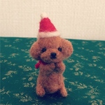 クリスマス  羊毛 プードルサンタ