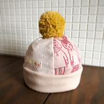 sale! キッズ ベビー ポンポン付き ニット帽 子供用 ドール柄 帽子 Sサイズ