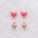 rose*金箔 ピアス