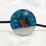 プードルちゃんの冬:ヘアゴム  雪 犬