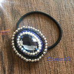 キラキラビーズ刺繍ヘアゴム