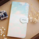 淡く染まるそら 手帳型スマホケース iPhone＆Android　全機種対応  aoi
