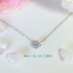 ジルコニア(5mm)☆キラキラエレガンスシルバーチェーンのシンプルネックレス