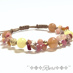 ༻milky rose wreath༺  天然石 パワー ストーン ブレスレット