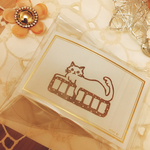 消しゴムはんこ 猫の郵便番号枠
