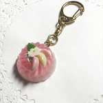 再販☆flower桃ゼリーのキーホルダー
