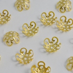 アクセサリーパーツ ビーズキャップ かごB 金 50個 10mm [4582434325349]