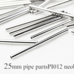 【20個】パイプパーツ25×1.5mm《PI-012》銀色